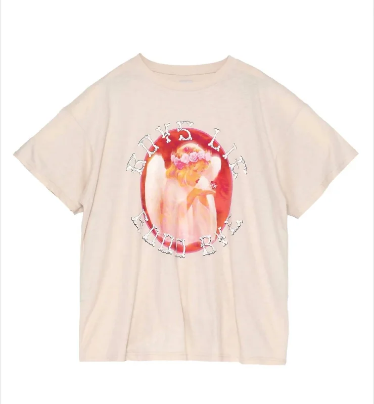 Extra Savings Goodbye Again Boyfriend Tee In Peach