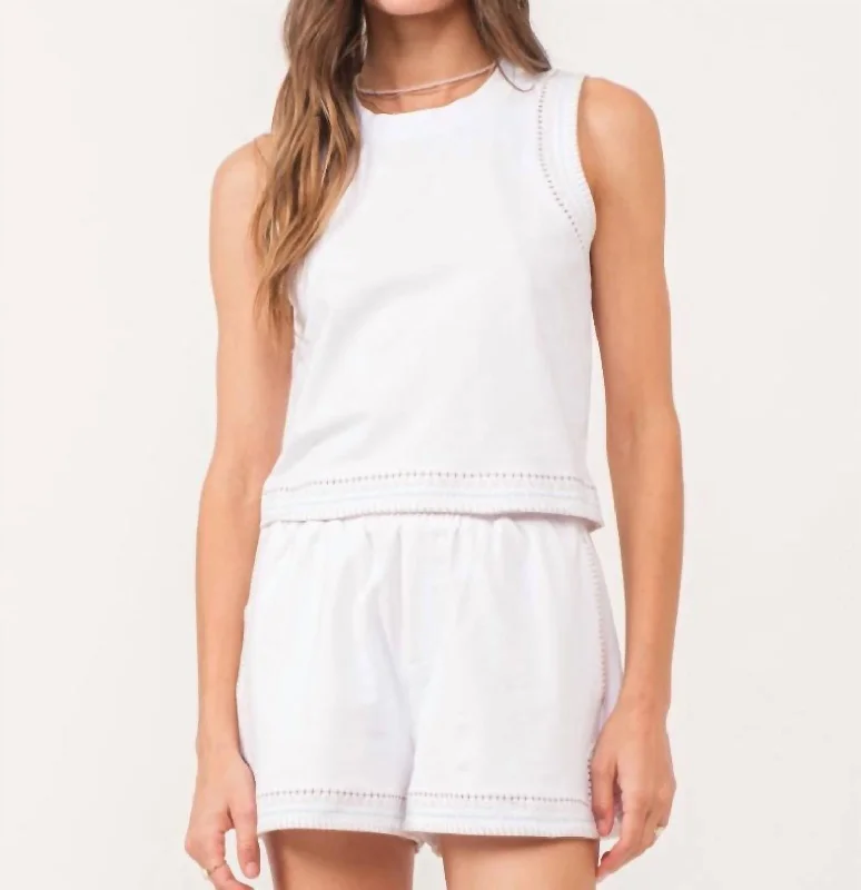 Hurry In Haleigh Tank Top In White