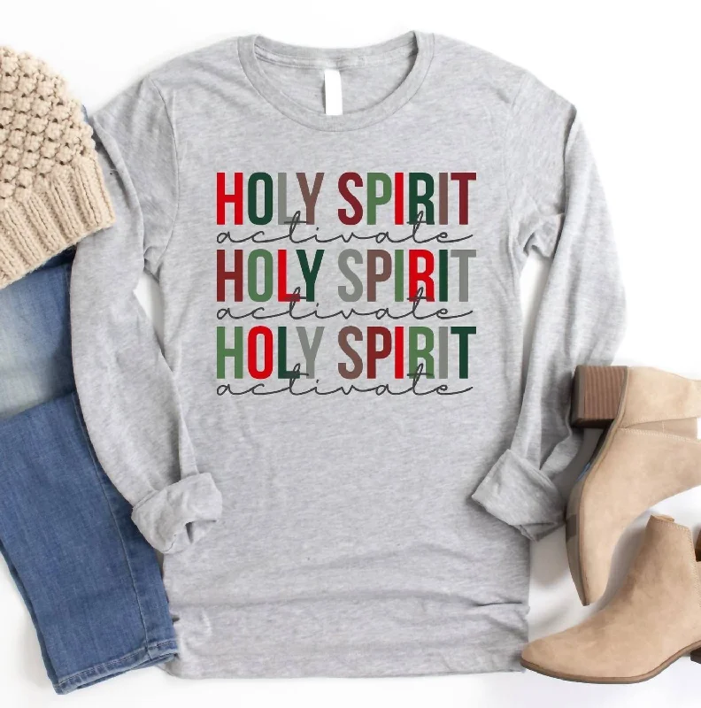 Act Fast Holy Spirit Activate Tee In Grey