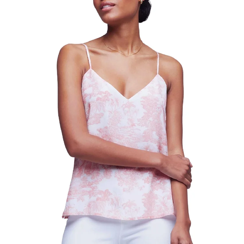 Warehouse Sale Jane Camisole Tank Top In Rose Tan Multi