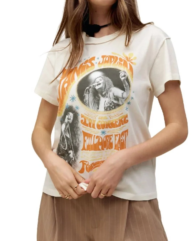 Price Fest Janis Joplin Tour Tee In Stone Vintage