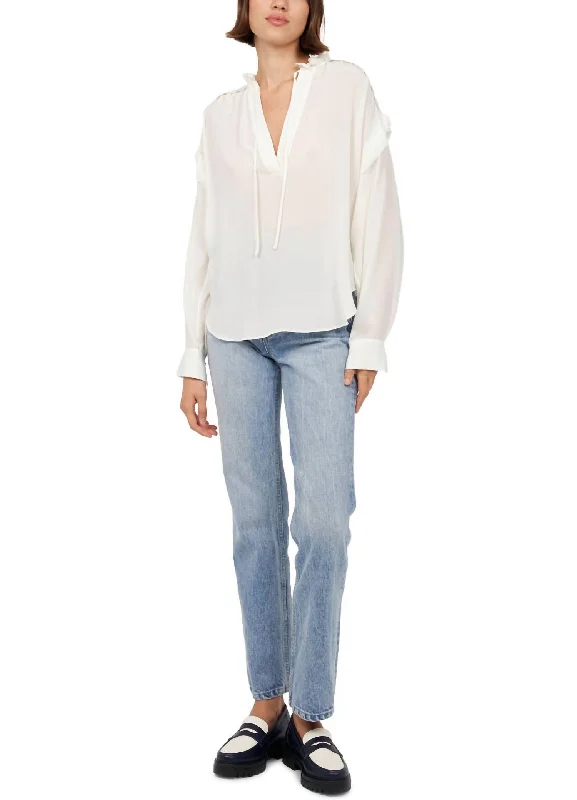 Super Bargain Jaylin Silk Top In Porcelain