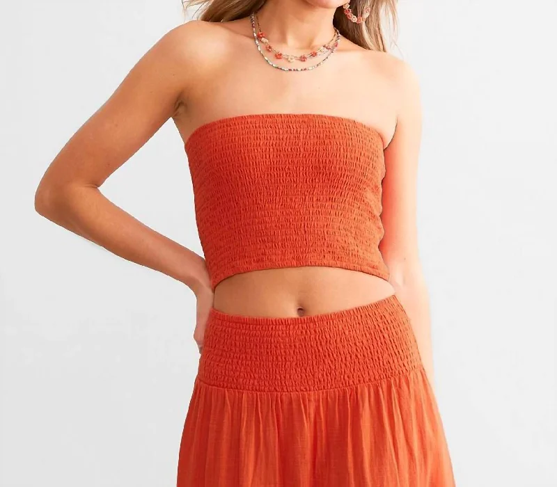 Clearance Items Keep It Simple Tube Top In Coral Craze