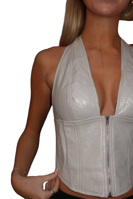 Exclusive Savings Let's Grab A Drink Top In Gloss Taupe Grey