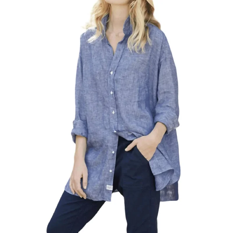 Online Exclusive Mackenzie One-Size Button-Up Shirt In Fbln Famous Blue