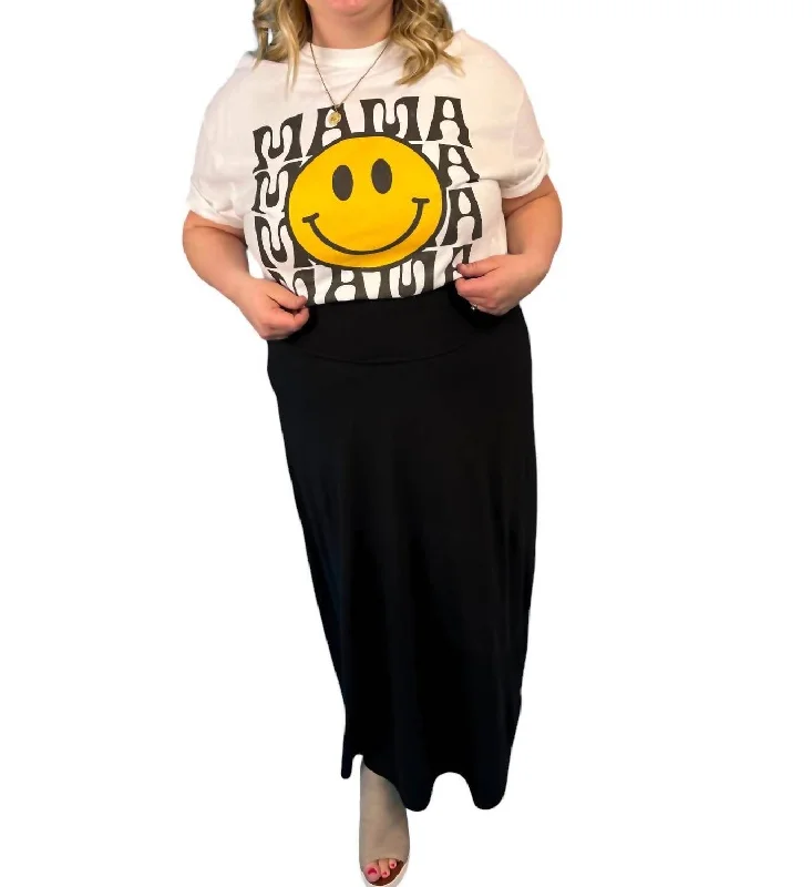 Low Prices Mama Smile Graphic Tee In White