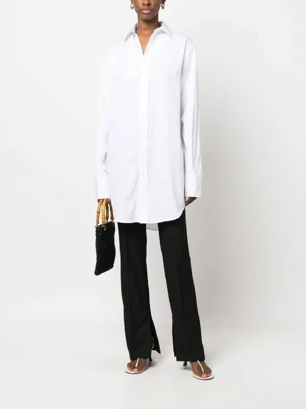 Buy More, Save More Marcella Long Shirt In White
