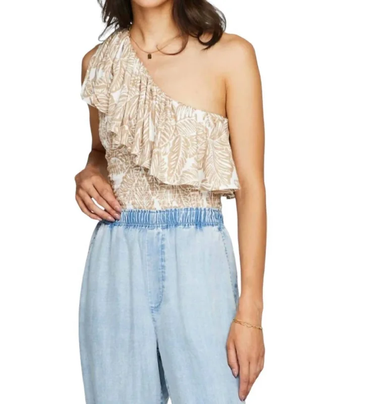 Weekend Special Margot Tank In Almond Tropic