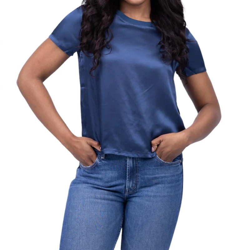 Low Prices Marie Boxy Crop Top In Deep Space