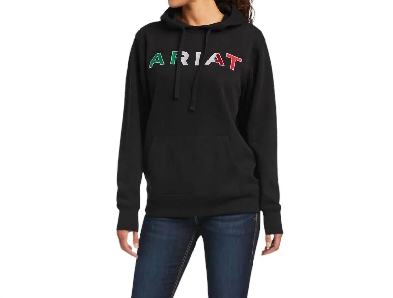 Instant Discount Mexico Fleece Hoodie In Black