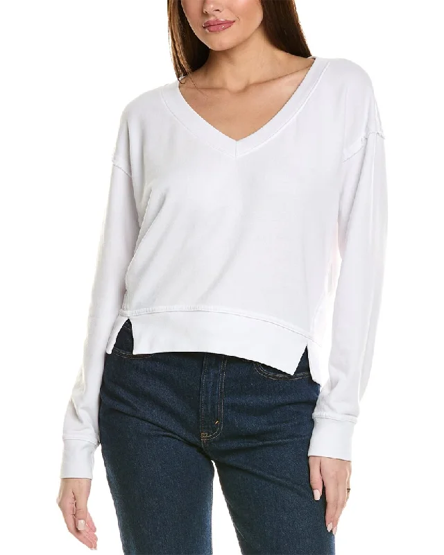 Year-End Clearance Michael Stars Camila V-Neck Cropped Sweatshirt