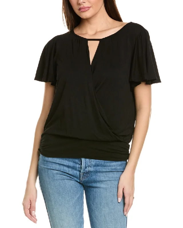 YEAR-End Clearance Michael Stars Cecile Surplice Top