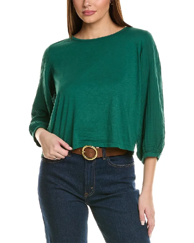 Sneak Peek Sale Michael Stars Iliana Fabric Mix Top