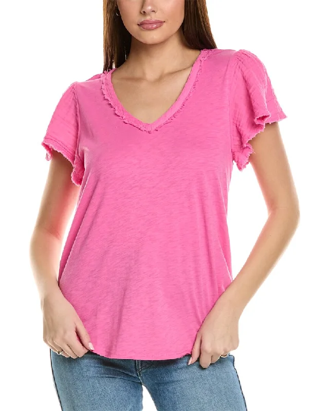 Flash Sale Michael Stars Tate Fabric Mix T-Shirt