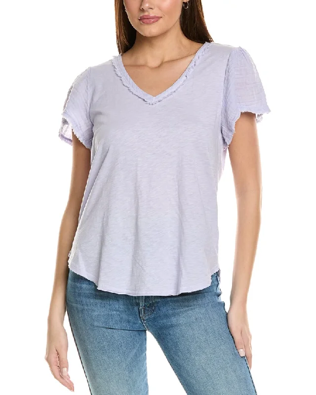 Price Drop Michael Stars Tate Fabric Mix T-Shirt