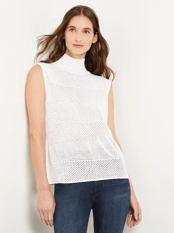 Time-Limited Offer Mock Neck Soft Knit Tank Top