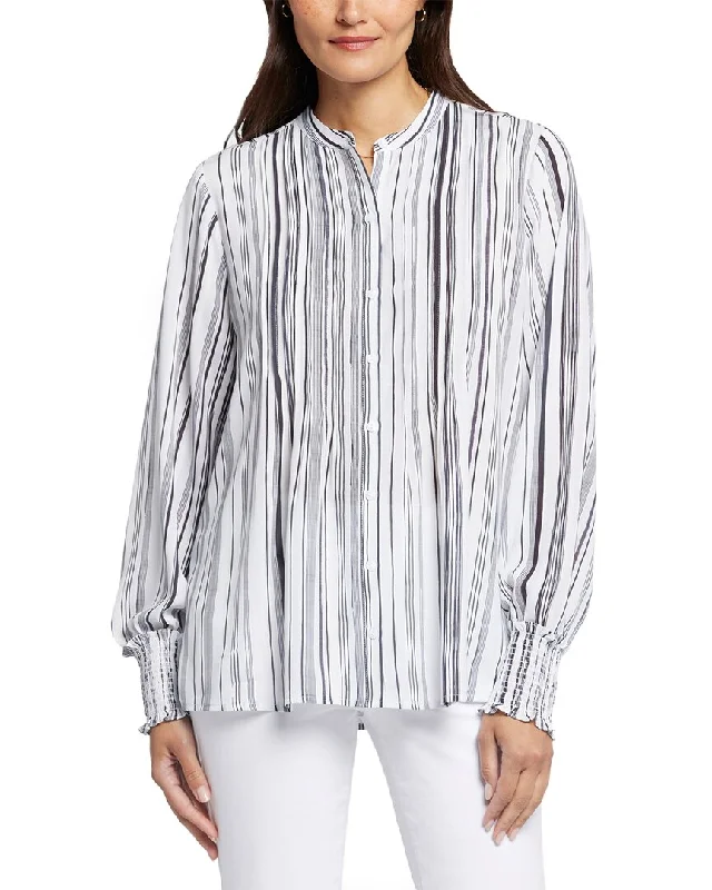 Extra Discounts NYDJ Pleated Peasant Blouse