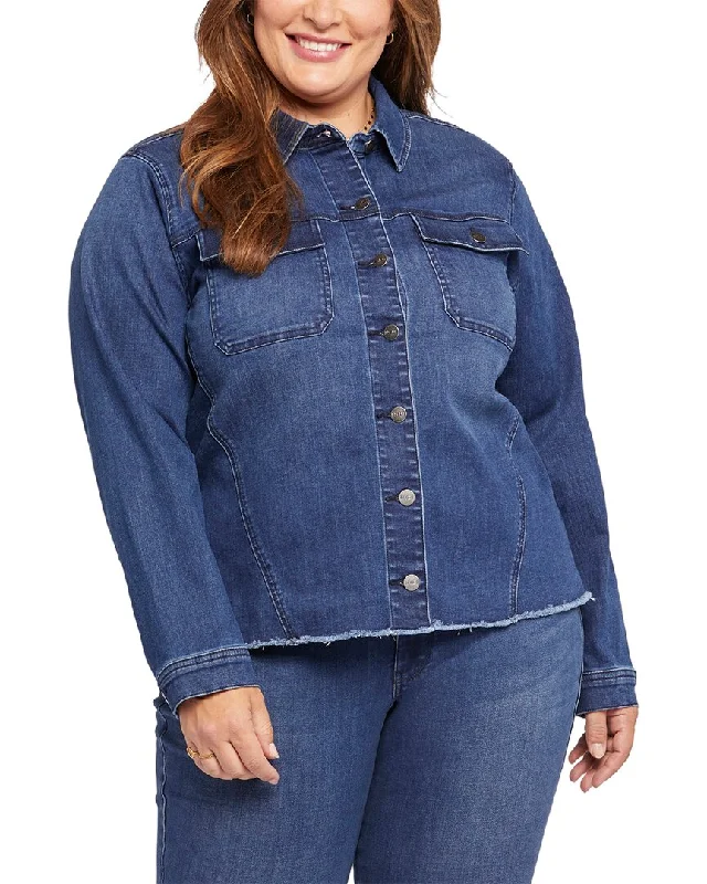 Exclusive Offers NYDJ Plus Frayed Hem Denim Jacket