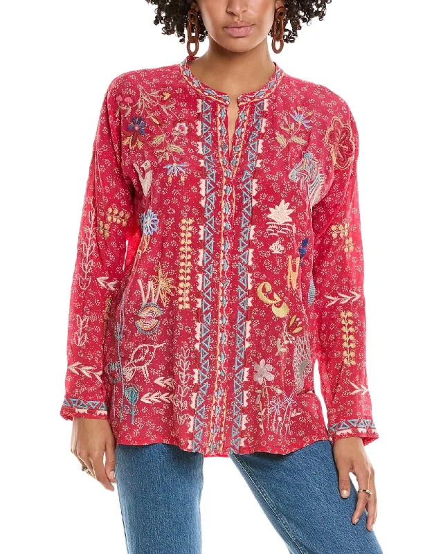 Limited Availability Oanna Blouse In Red Multi