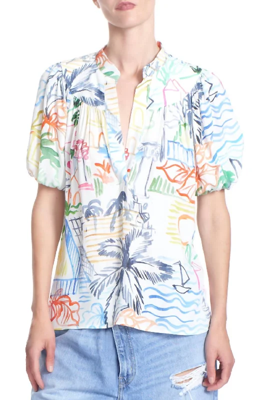 Season Finale Sale Opal Top In Blue Multi