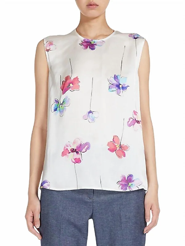 Quick Sale Ovada Sleeveless Blouse In Floral