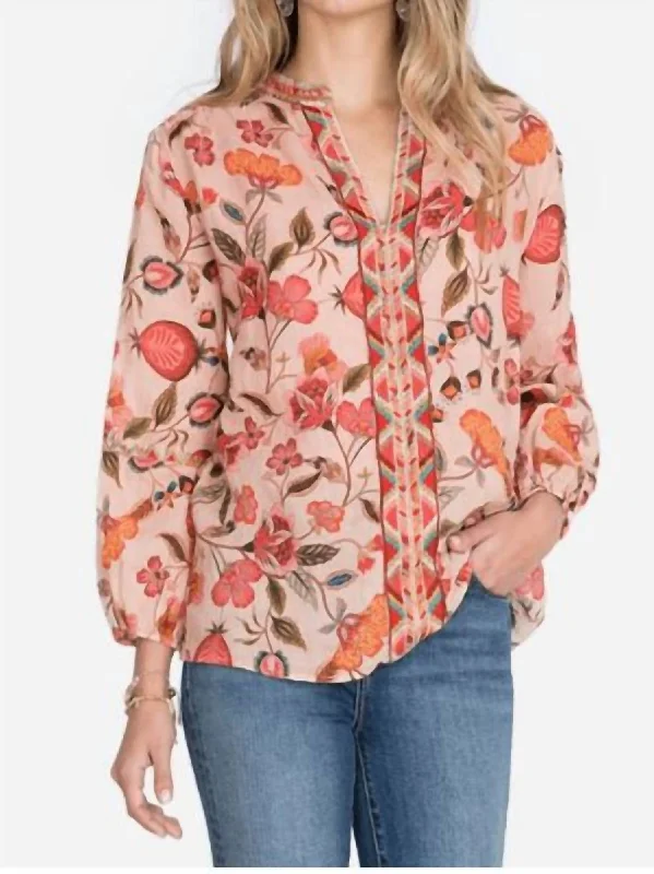 Take Advantage Paris Effortless Blouse In Orange