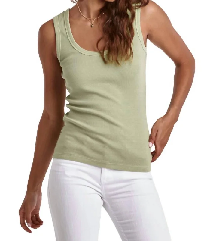 Price Drop Alert Paula Scoop Neck Tank In Nephrite