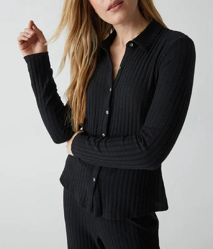 Bargain Prices Paulina Jasper Button Down Shirt In Black