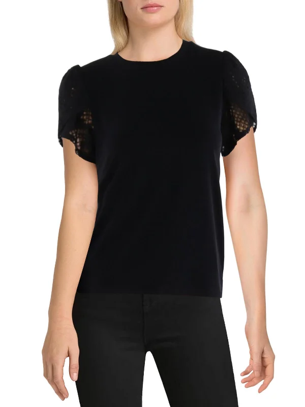 Limited Edition Petites Womens Lace Top Blouse
