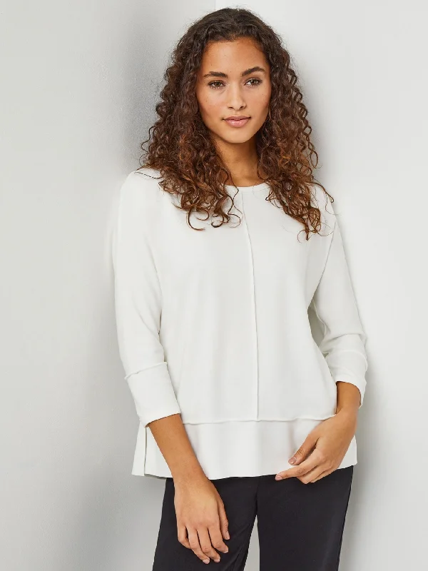 Price Reduction Plus Size Seam Detail Dolman Tunic
