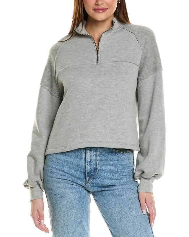 Special Price Project Social T Sonny Heathered Seamed 1/2-Zip Sweatshirt