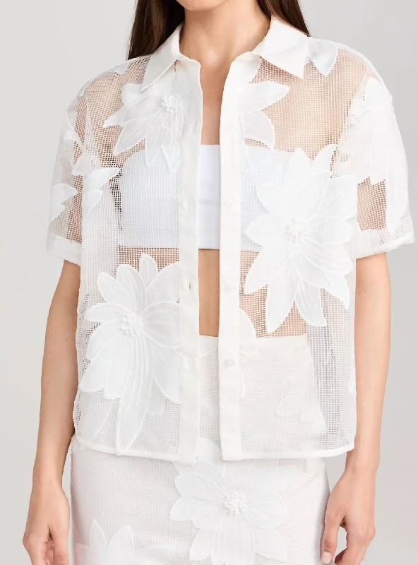 Grand Opening Sale Purely Enlightened Camp Shirt In White