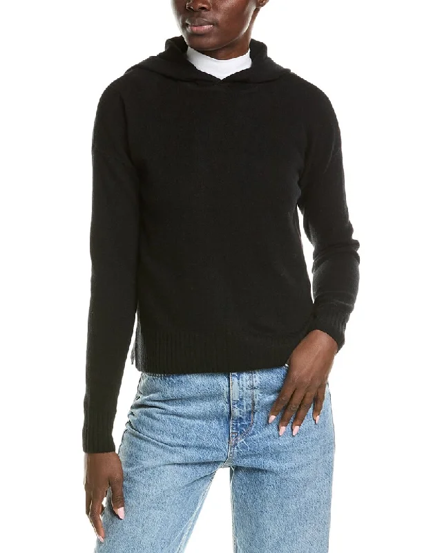 Early Bird Discount QUINN Cropped Cashmere Pullover Hoodie