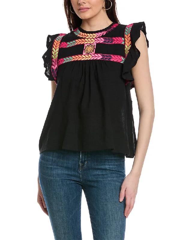 Overstock Rain + Rose Ruffle Blouse