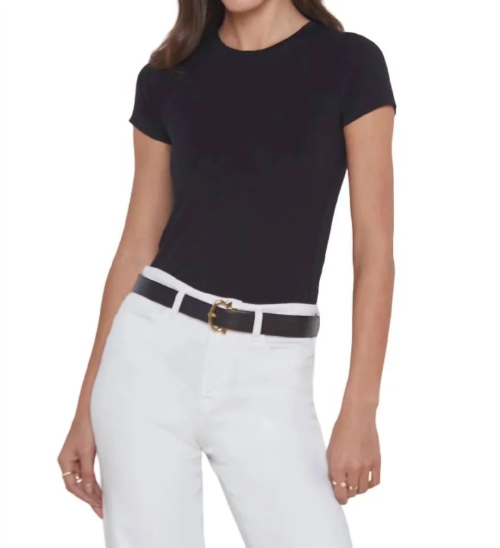 Best Bargains Ressi Crew Neck Short Sleeve Tee In Black