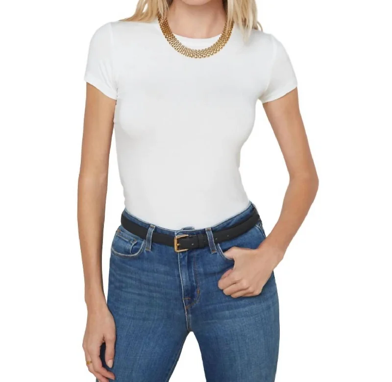 Huge Discounts Ressi Crew Neck Short Sleeve Tee In White