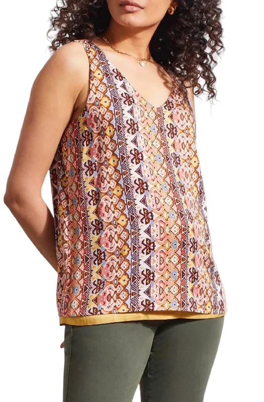 Discount Days Reversible V-Neck Cami Top In Dijon