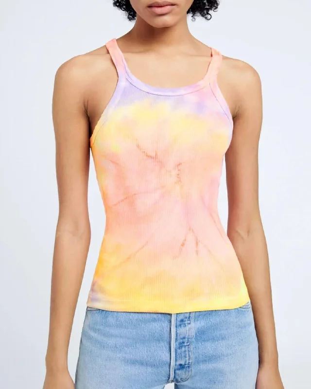 Loyalty Reward Ribbed Tank In Orange