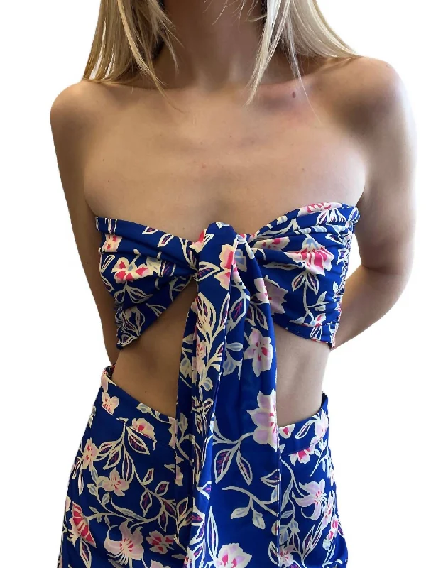 Clearance Event Royal Tie Top In Blue Multi