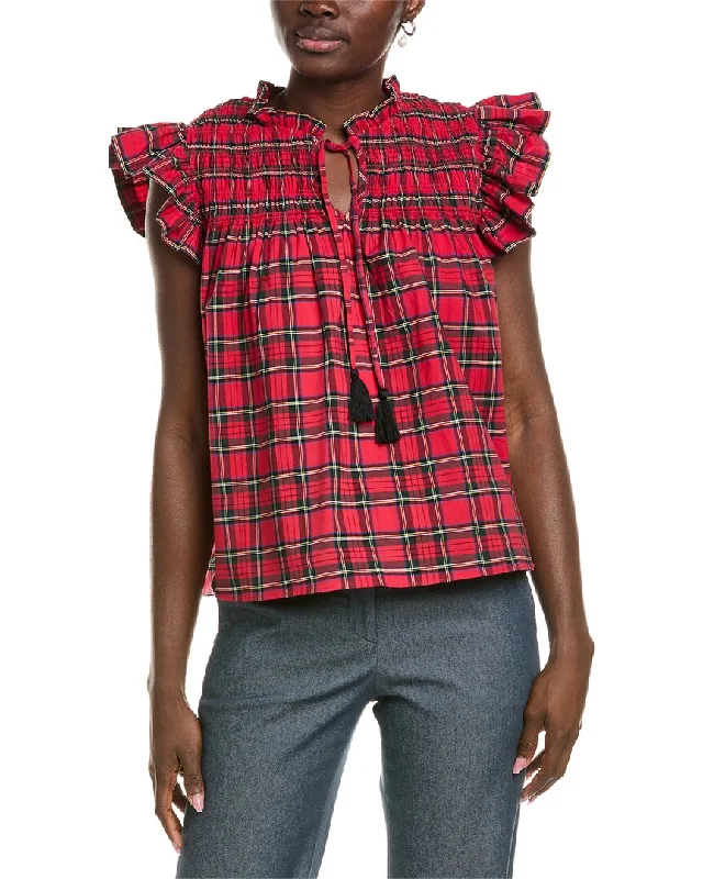 Big Savings Sail to Sable   Pintuck Flutter Top