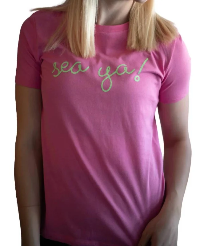 Amazing Deals Sea Ya Tee In Pink