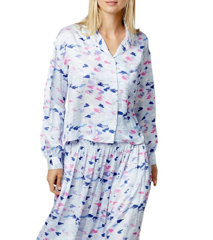 Buy Now Sherri Brushstrokes Shirt In Blue Sky Multi