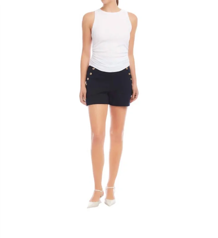 Reduced Prices Side Shirred Tank In White