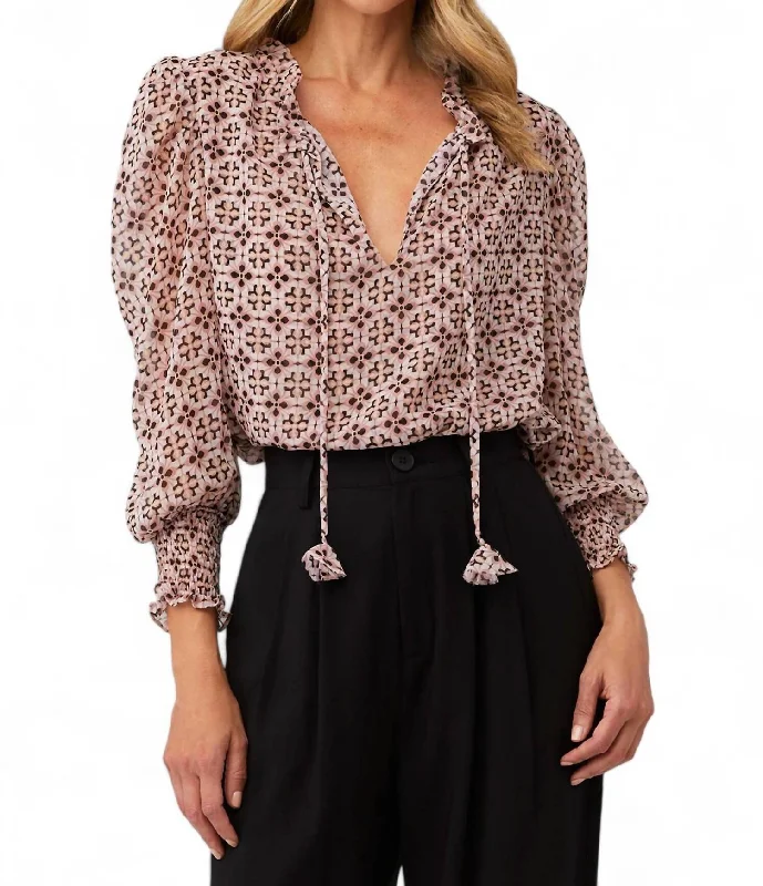 Quick Sale Siena Top In Warm Winter Tile