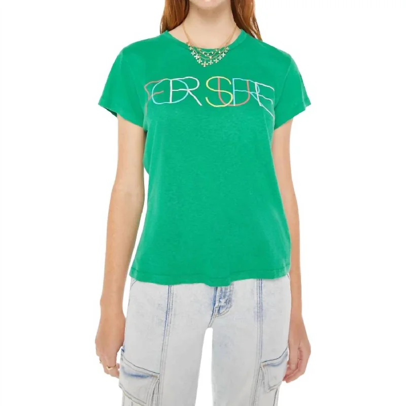 Major Savings Sinful Tee Top In Golf Green For Sure