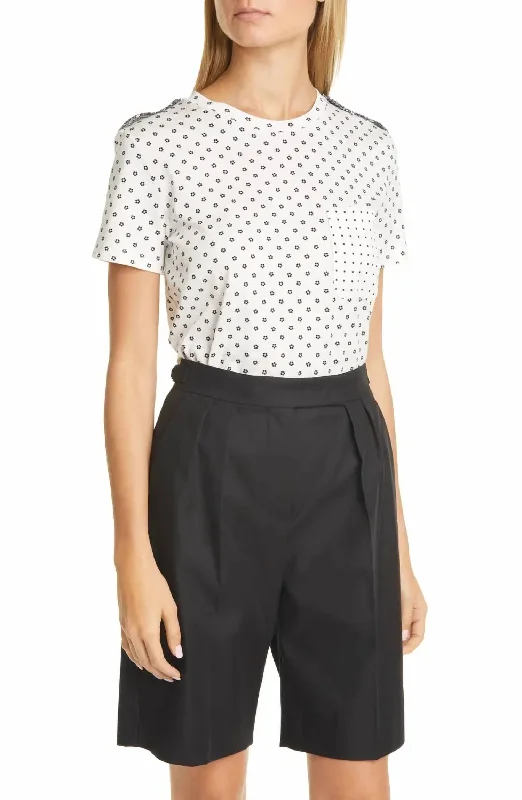 Bonus Savings Slam Mixed Dot T-Shirt In Ivory