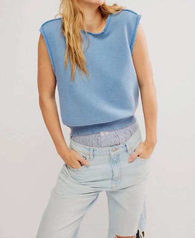 Anniversary Sale So Easy Muscle Tank Top In True Indigo