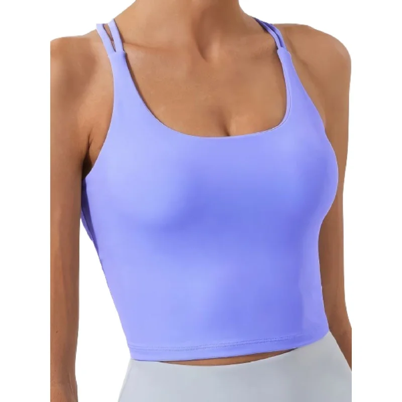 Overstock Sale Solid Color Plain Sports Bra