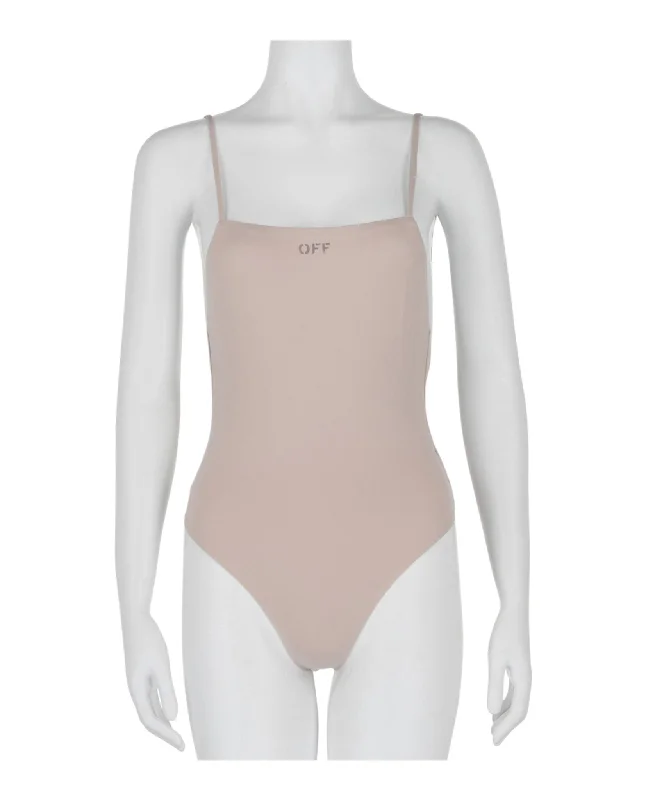 New Deals Straight Neckline Sleek Bodysuit