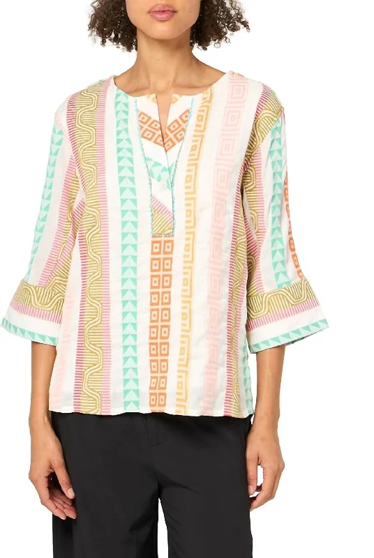 Discount Deals Stripe Boxy Top In Multi